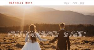 image page accueil site photographe event